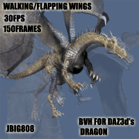 Dragon walking and flappin